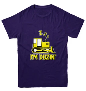 I'm Dozin' - Nap Time Bulldozer Sleeping Tired Zzzzz Youth T-Shirt - Picture 1 of 20