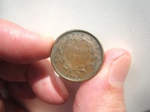 1845 ESTRECHOS ASENTAMIENTOS 1/2 CENTAVO - Imagen 1 de 2
