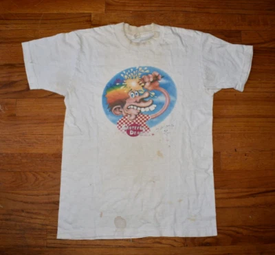 Vintage Grateful Dead Europe '72 Ice Cream Kid Shirt signed Stanley Mouse 70s - Image 1 of 4