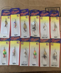 12pc Lot Mepps Spinner Baits sizes 2, 1, 0, & 00 Made in the USA - Picture 1 of 8