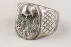 WW1 Skull WW2 Oak leaves WWII Ring war period WWI Battlefield artifact Military
