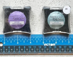 Kleancolor American Eyecon Wet/Dry Baked Shadow Set Glitter Purple & Teal - Picture 1 of 4
