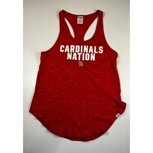 PINK Victoria's Secret Cardinals Nation Red Tank Top Racerback Women's Medium - Picture 1 of 9