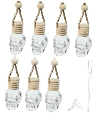 Botella difusora de coche de 7 piezas, difusor de coche para uso automotriz vidrio colgante de coche  Foto 1 de 4