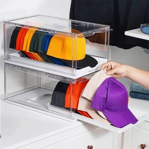 2PCS Clear Caps Holder Large Cap Storage Hat Rack Display Case Display - Picture 1 of 12