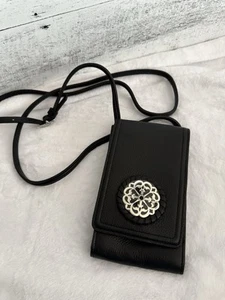 Brighton Ferrara Phone Organizer Black Crossbody - Picture 1 of 5