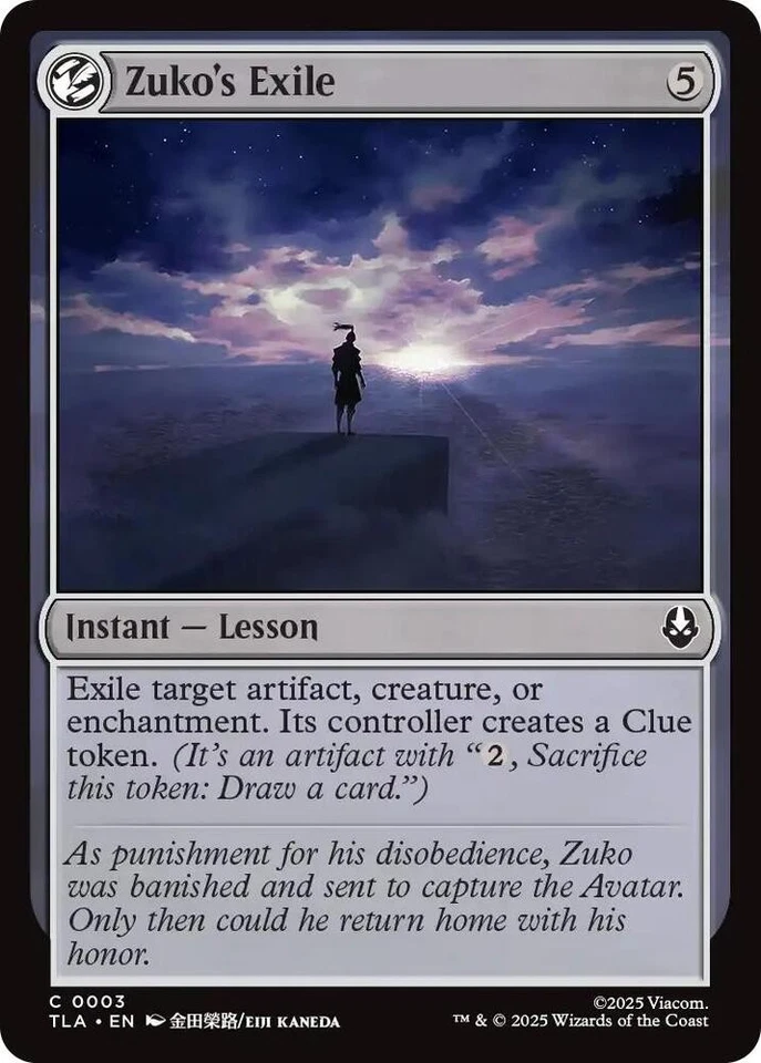 Zuko's Exile C 3 Non-Foil MTG TLA Magic - Image 1 of 1