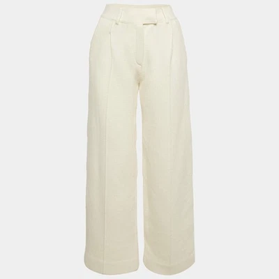 Pantalón Fendi Beige Algodón Tejido Pierna Ancha S Foto 1 de 4