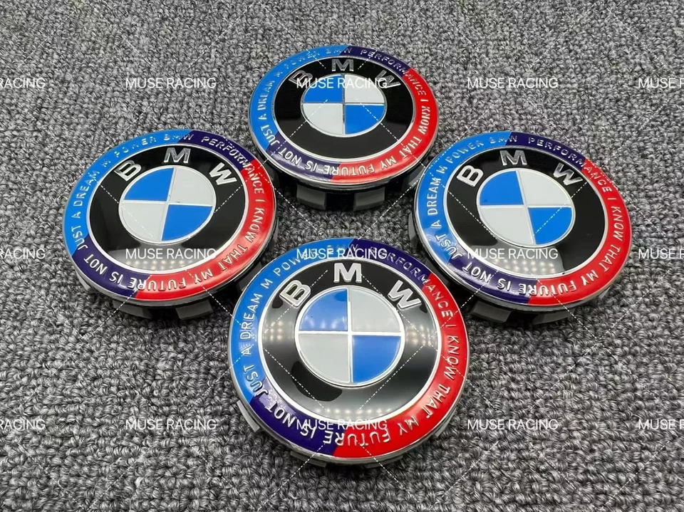 Tapacubos tapacubos tapacubos rueda aleación 56 mm 68 mm BMW 50 aniversario edición Kith Foto 1 de 2