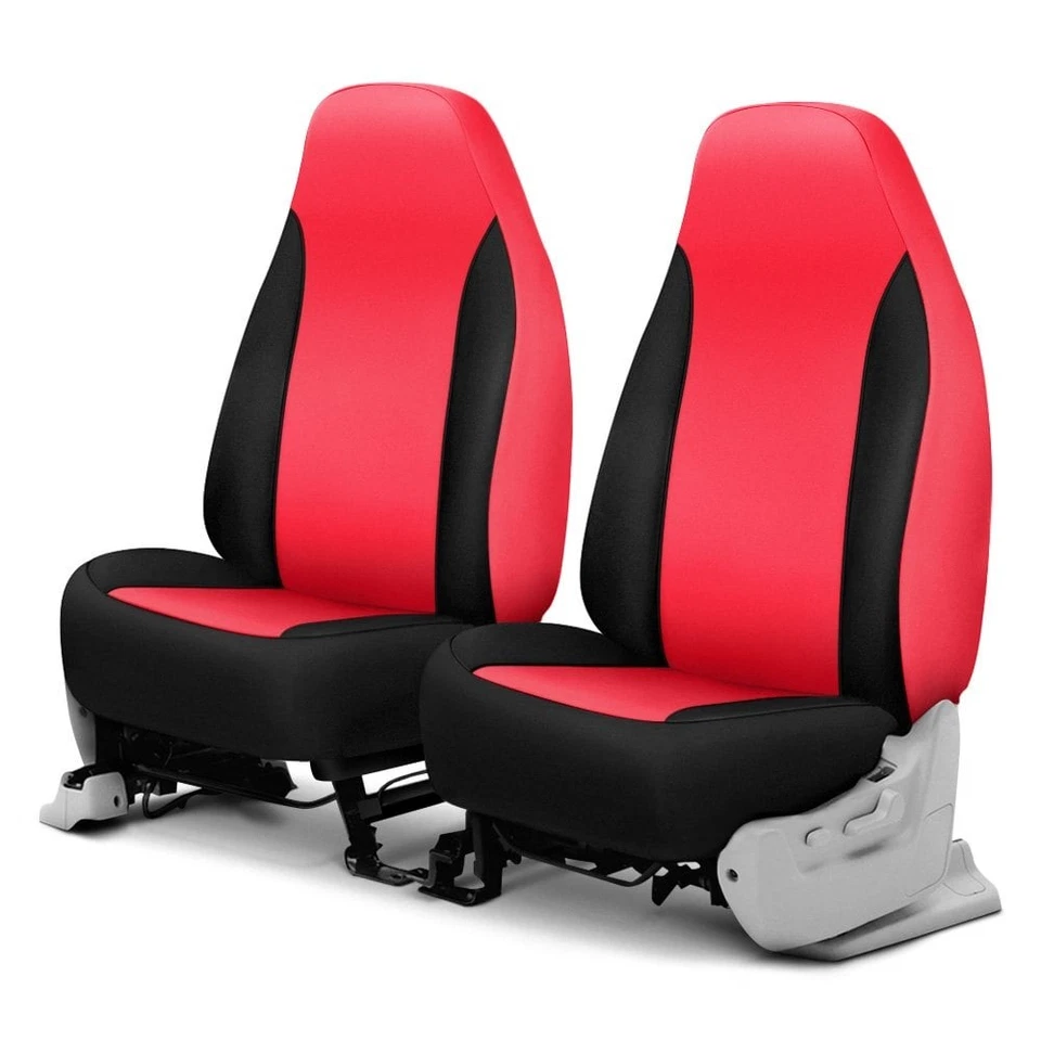 For Audi S7 Sportback 24 Neoprene 1st Row Red & Black Custom Seat Covers - Image 1 of 4