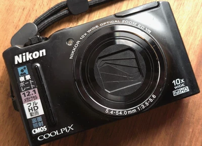 N MINT Nikon Coolpix S8100 Compact Digital Camera 10x zoom English Japan Black - Image 1 of 4