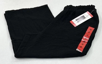 Pantalones de gasa para mujer Jessica Simpson, negros, talla M Foto 1 de 4