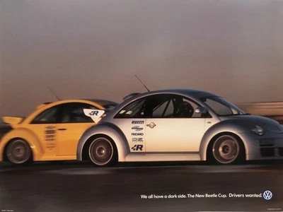 Póster VW Volkswagen nuevo Beetle Cup con "Se buscan conductores" y logotipo VW - 16" X 12" Foto 1 de 4
