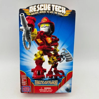 MEGA BLOKS Rescue Tech Fireman 2006 8009 16 Pieces Kids - Image 1 of 4