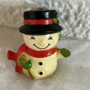 MUÑECO DE NIEVE MOLDE SOPLADO VINTAGE Navidad Feliz Miniatura - Imagen 1 de 4