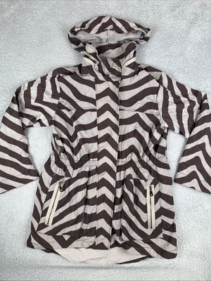 Casablanca Jacket Hooded Trench Coat Tan Brown Womens Size L Zip Windbreaker - Image 1 of 4