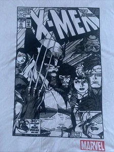 T-shirt grafica nuova senza etichette Marvel X-Men '97 fumetto bianco e nero numero 11 taglia 2XL - Foto 1 di 5