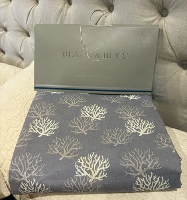 Тонкое постельное белье оконные панели Blanc & Bleu фиолетовый океанский коралл 52x96 дюймов новые - Изображение 1 из 4