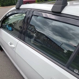 IN CHANNEL VENT SHADES FOR VOLKSWAGEN GOLF GTI MK8 2020-2025 DARK SMOKE 4PC SET - Picture 1 of 3