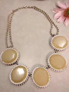 Banana Republic Signed Yellow Statement Necklace 19-20" #A21-16 - Picture 1 of 9
