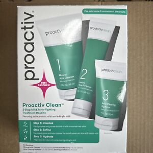 Proactiv Clean 3-Step Acne Treatment Routine Cleanse Refine Hydrate Exp 02/25