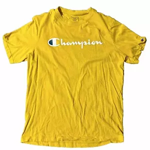 T-shirt maglietta Champion adulto extra large gialla spellout manica corta unisex - Foto 1 di 5