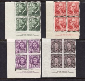 AUSTRALIA PREDECIMAL IMPRINT BLOCKS VERY FINE MNH(ONE BLOCK MLH).. - Picture 1 of 2