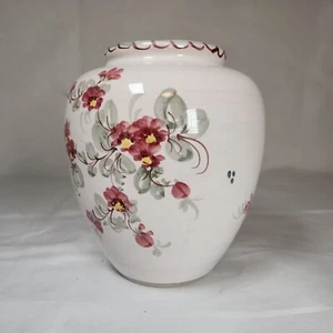 Jarrón Ulmer Keramik 5 pulgadas Alemania años 40, patrón floral pintado a mano 115/1 - Imagen 1 de 10