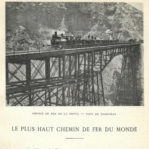 Le plus haut chemin de fer du monde - - Article de presse 1904 - Picture 1 of 4