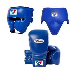 Winning Boxing Set – Gloves Ms 600, FG 2900 Headgear & CPS 500 Groin Guard - Picture 1 of 5