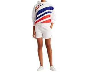 New Ralph Lauren Flags and Stripes French Terry Hoodie L White M0602 - Picture 1 of 1