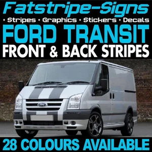to fit FORD TRANSIT ST BONNET + REAR STRIPES GRAPHICS STICKERS DECALS MK6 MK7 MX - Picture 1 of 2