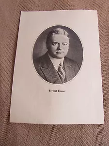 HERBERT HOOVER VNTG PRESIDENT PRINT - LOOKS LIKE LITHOGRAPH - NICE BUY IT NOW!! - Picture 1 of 3