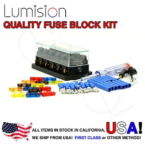 6 Port Way Fuse Block Lumision Kit Ready to Install Automotive Car Boat Marine - Picture 1 of 11