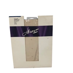 Hanes Panty Hose Womens Size CD Nude Control Top Style OA452 Tulle Dot Italy New - Picture 1 of 5