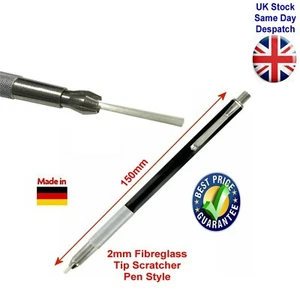 Fibreglass Scratching Cleaning Eraser Pen Style 2mm Brush Original German Made - Picture 1 of 3