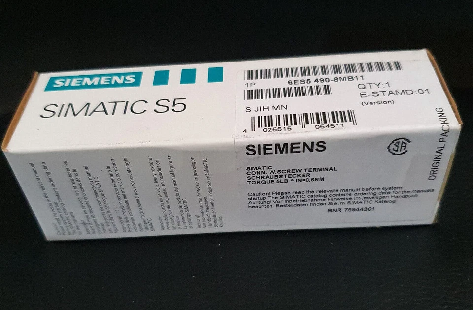 Siemens 6ES5490-8MB11 Simatic S5 / Schraubstecker *neu* in OVP - Bild 1 von 1
