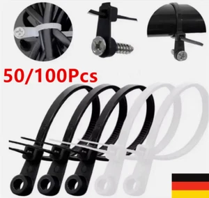 50-100X Nylon Tie Wraps Kabel Organizer Krawatten Draht Zip Krawatten Set DE - Picture 1 of 22