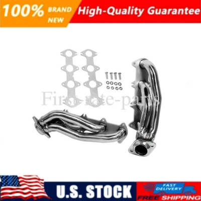 2 X Cabezales de escape Shorty de acero inoxidable para Ford-F150 5,4 L V8 2004-2010 Foto 1 de 4
