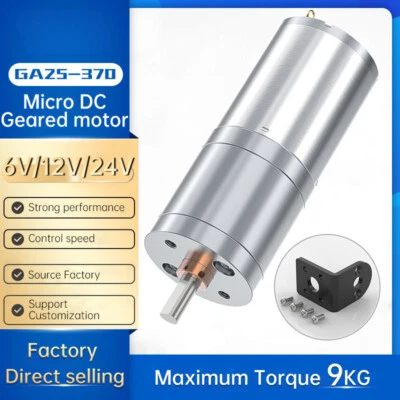 DC Getriebemotor 6V 12V 1931RPM Miniatur Drehzahlregelung High Torque Low Speed - Bild 1 von 4