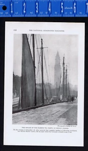 1923 View of Harbor Wharf where Boston Tea Party Occurred in 1773 - Picture 1 of 1