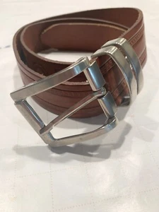 Cintura in pelle italiana Vero Cuoio taglia 40 motivo in pelle marrone - Foto 1 di 4