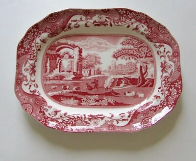 SPODE Red Italian 14" Serving Platter Holiday Feast /Wall Decor NWT - Image 1 of 4