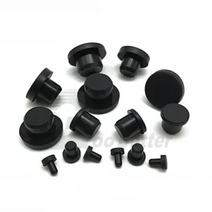 Lochstopfen Silikon Gummi Rohrdichtung Rundstopfen Dichtung Spund Endkappe Stopfen schwarz - Bild 1 von 4