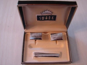 VINTAGE MANSCHETTENKNÖPFE -KRAWATTENVERSCHLUSS SET- SCHAFT - Bild 1 von 3