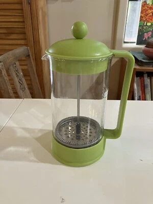 Cafeteira Bodum verde limão prensa francesa 4 xícaras 32 onças Polônia Estado perfeito - Imagem 1 de 3