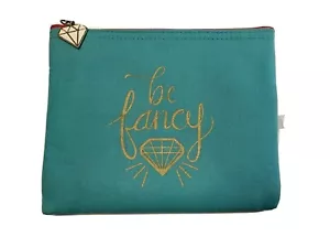 Cosmetic Bag Makeup Pouch Case Be Fancy Diamond Charm on Zipper - Picture 1 of 4