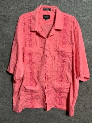 Camisa Omega Para Hombre 3X Italia Bordada Manga Corta Tejida Naranja Foto 1 de 4