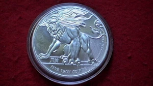 Löwe von Juda 2019 fünf Feinunzen .9999 Silbermünze - Truth Series Roaring Lion - Bild 1 von 4