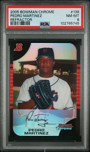 2005 Bowman Chrome PEDRO MARTINEZ Refractor PSA 8 NM-MT LOW POP 1 Mets - Picture 1 of 2